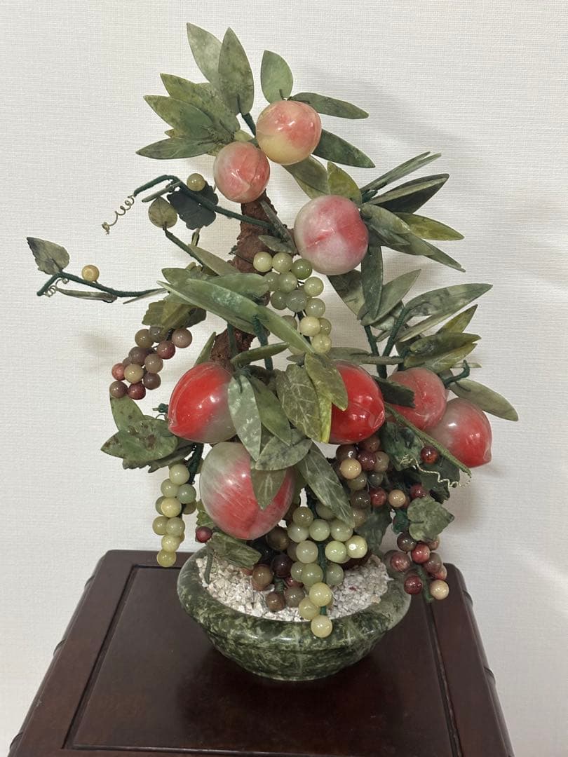 126石製果物の置物