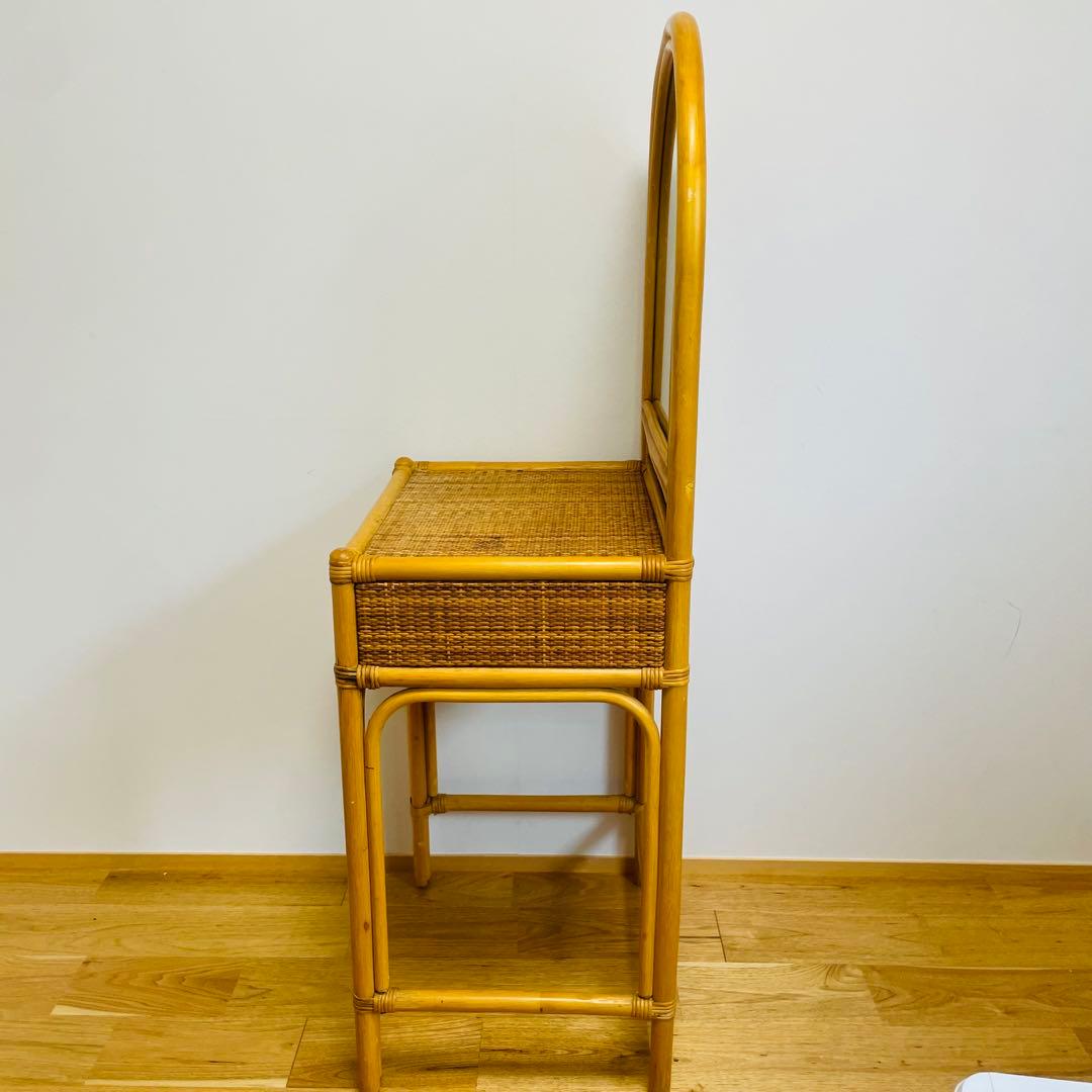 良品 ラタン ドレッサー　スツール　鏡台　椅子　化粧台　家具 イス