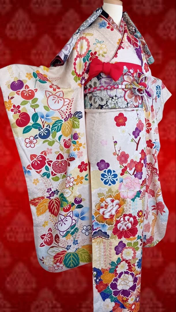 成人式　卒業式　振袖フルセット ラムショール&バック