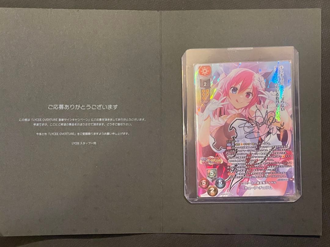 Lycee アミューズクラフト　チューア・チュラム　直筆　サイン