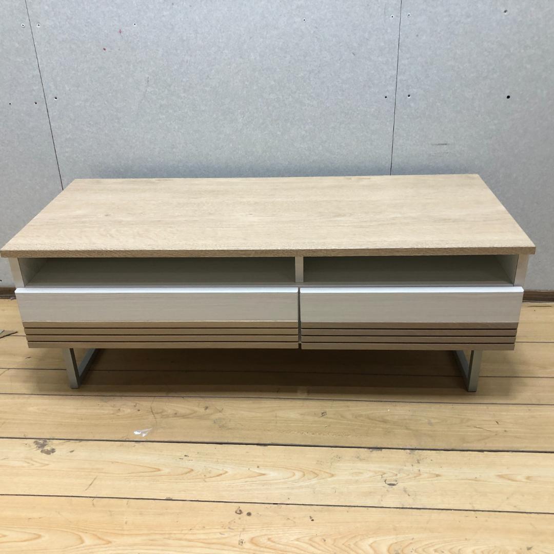 美品 ナチュラル木目ローボード テレビ台 幅90cm 北欧風 　250720-9