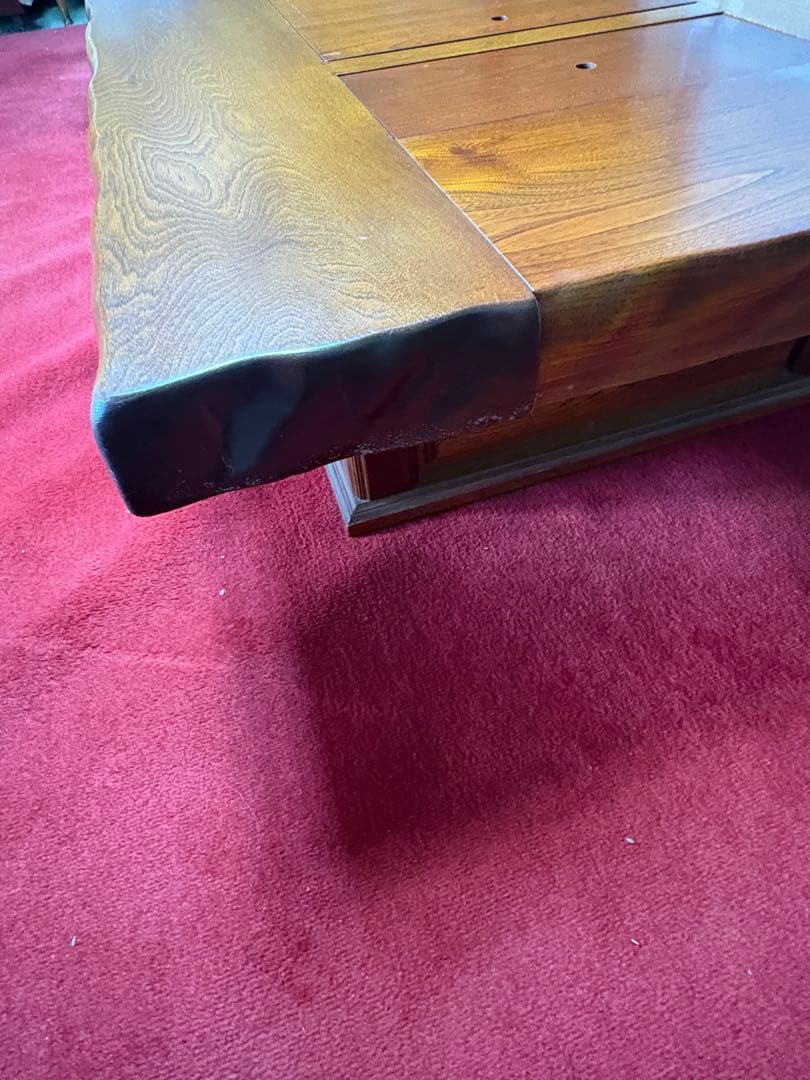 無垢 一枚板 座卓 天然木 ローテーブル 引き取り可