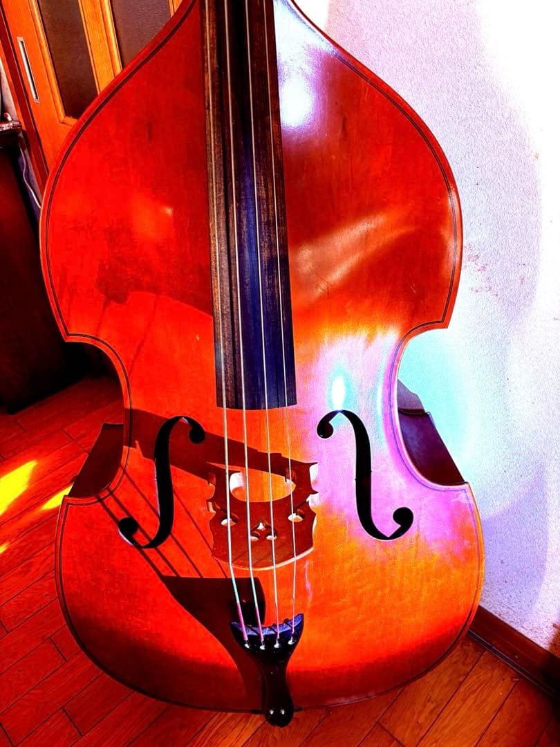 ［至宝・45年物]Chakiウッドベース(コントラバス)京都茶木ビンテージ