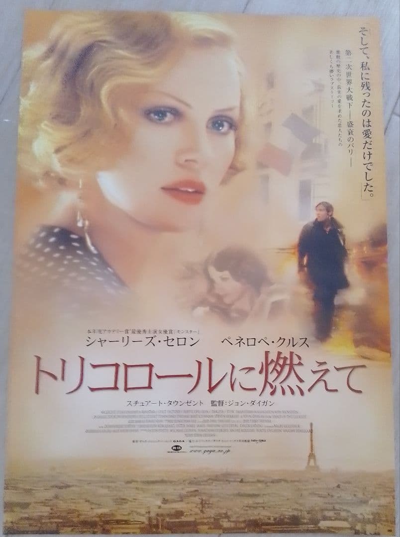 トリコロールに燃えて　映画フライヤー　シャーリーズ・セロン　ペネロペ・クルス