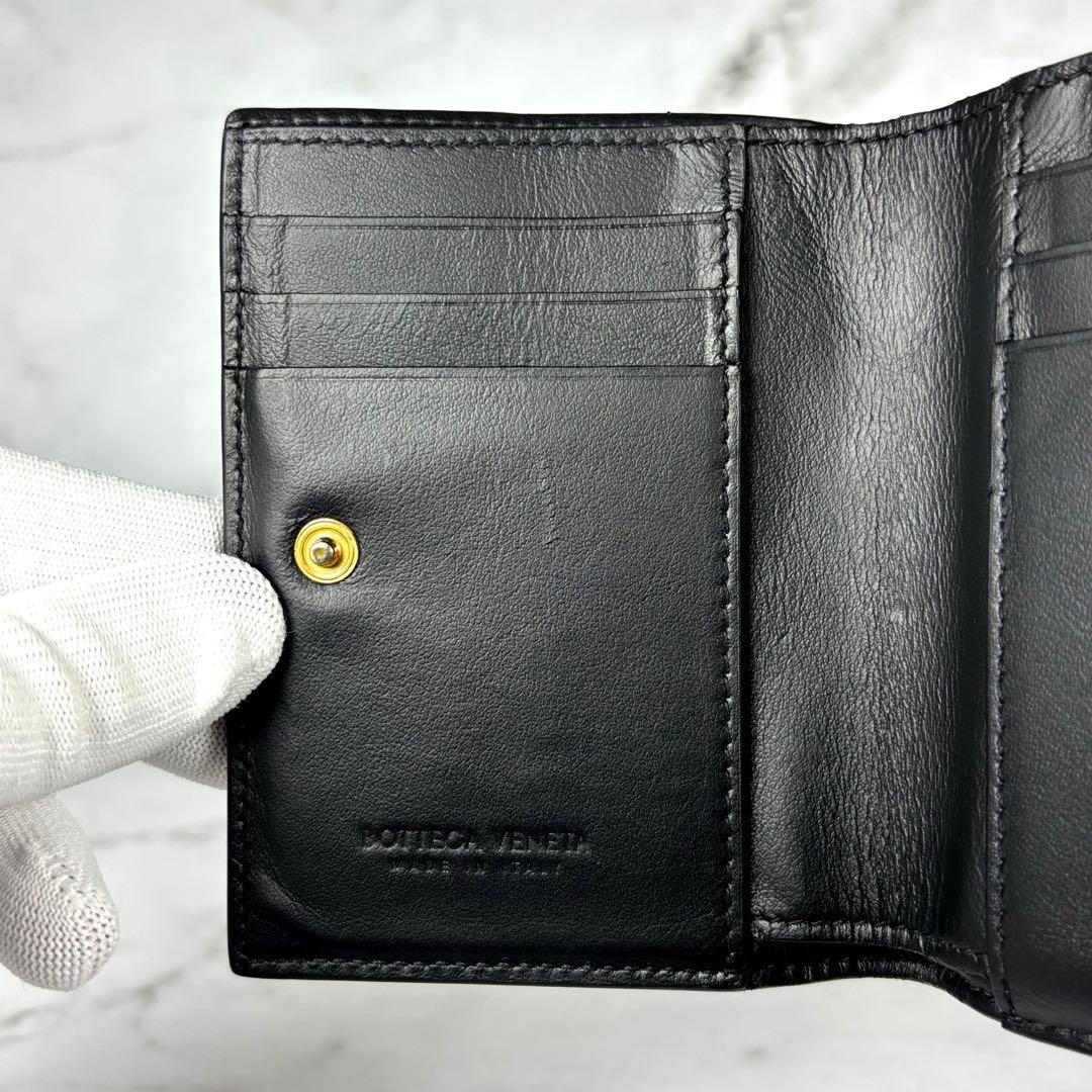 BOTTEGA VENETA ボッテガヴェネタ 二つ折り財布 カセット　ブラック