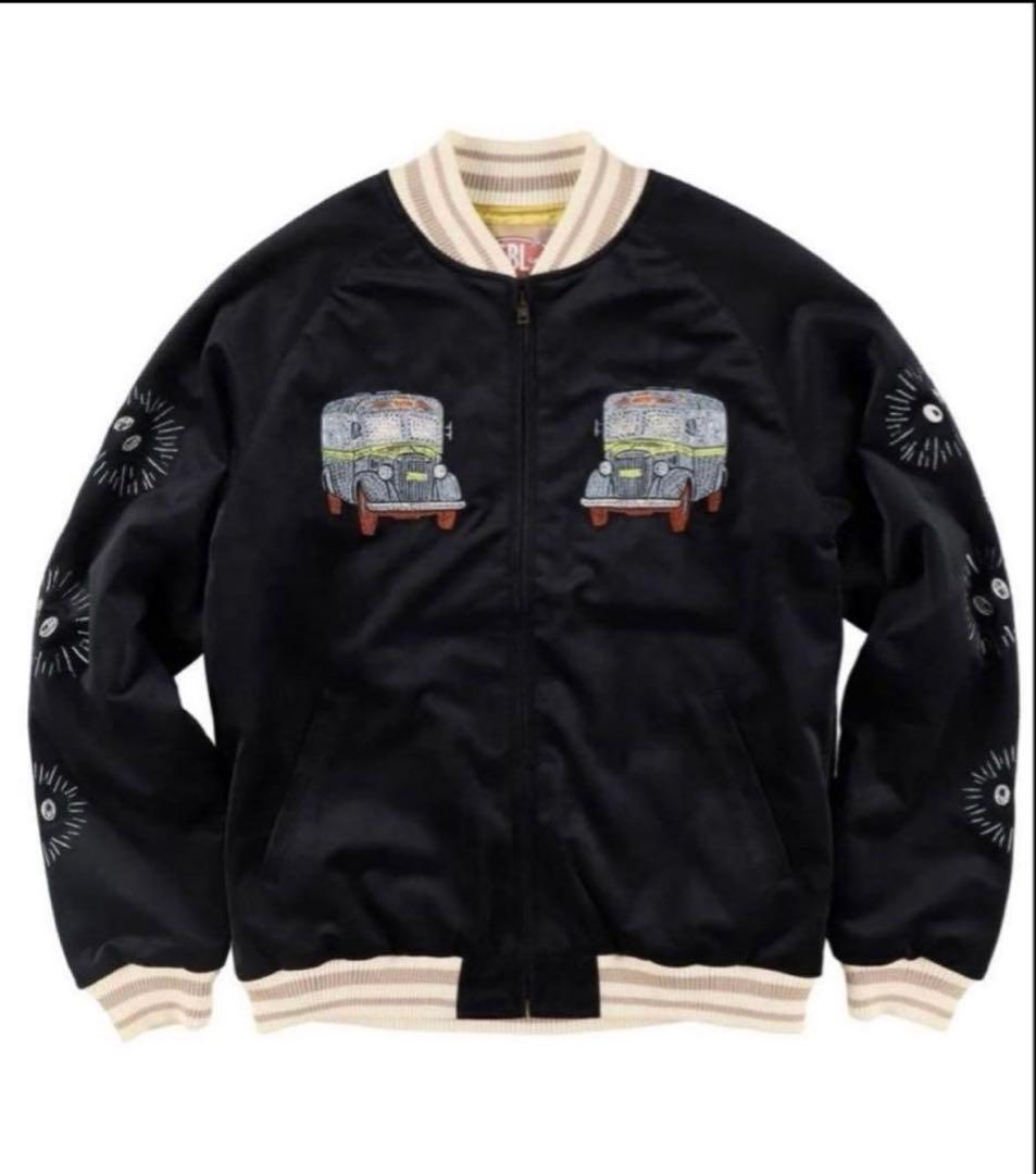 GBL ジブリ　となりのトトロ 別珍スカジャン 疾風ネコバス　　Lサイズ