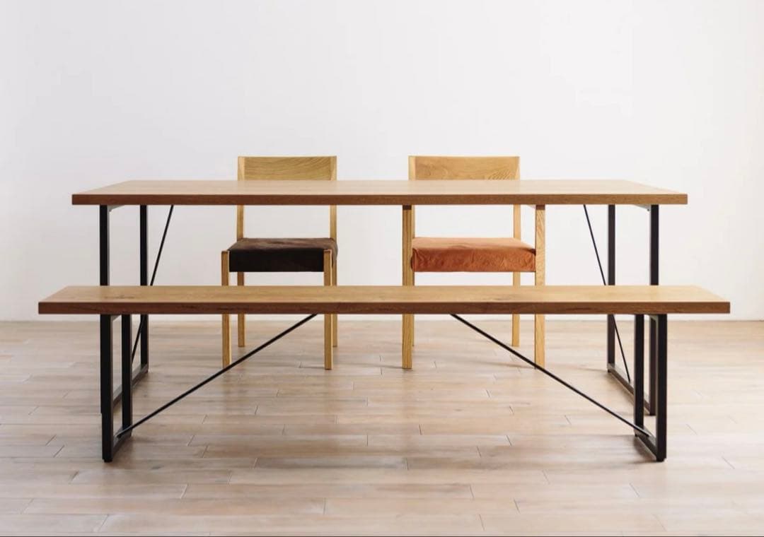 広松木工　FREX スチールレッグテーブル　ダイニングテーブル