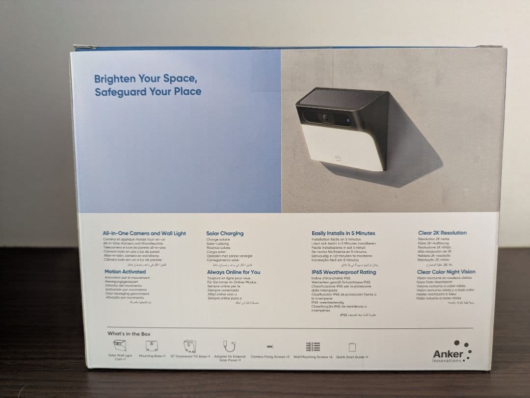 【新品】Anker eufy Solar WallLight Cam S120