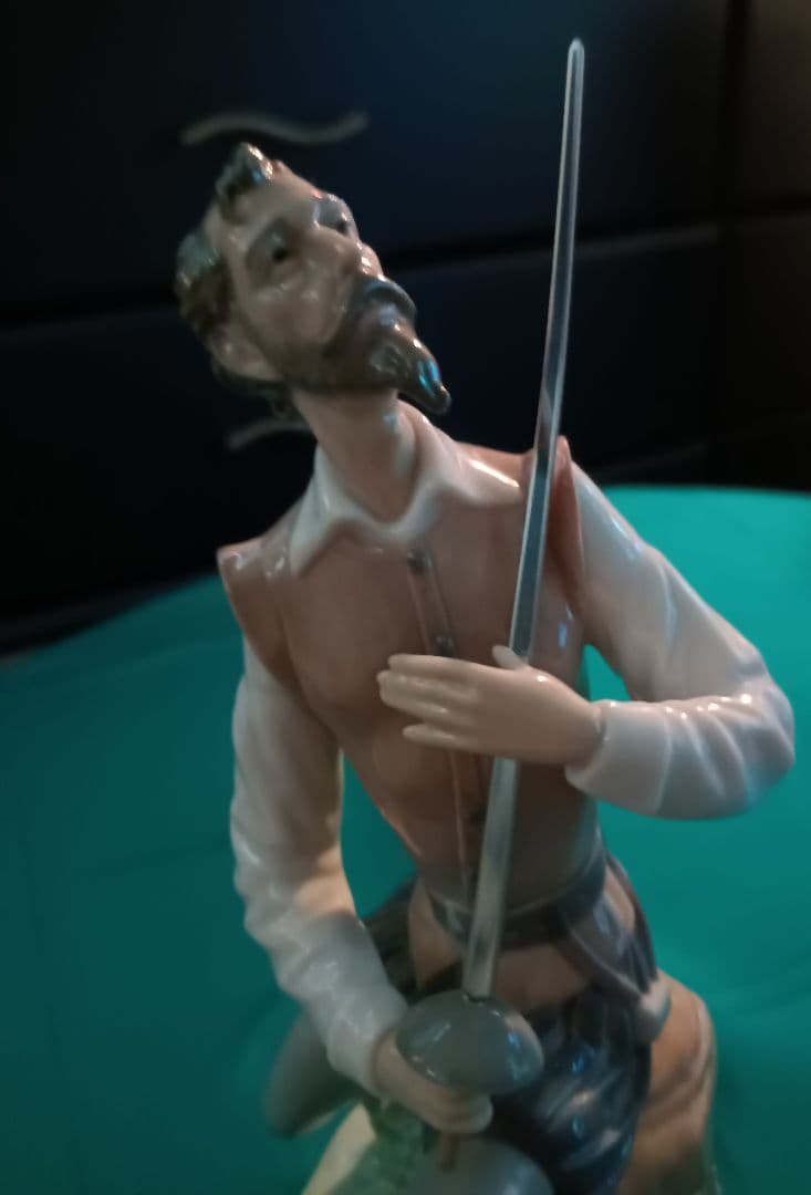 リヤドロ　LLADRO　ドン・キホーテ　スペイン　磁器　ロゴ入りスタンドセット