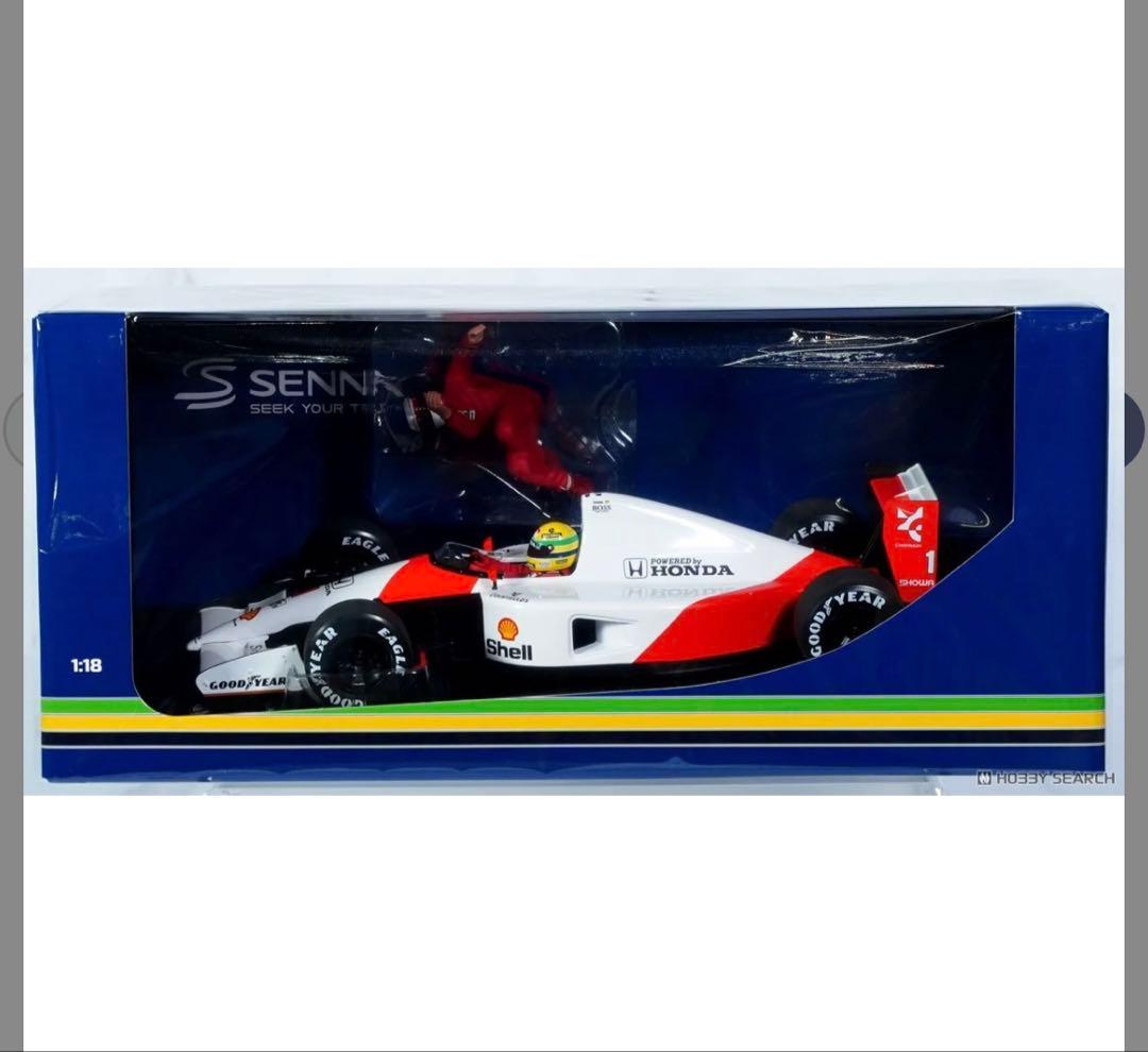 新品 ミニチャンプス 1/18 マクラーレンホンダ MP4/6 F1 セナ