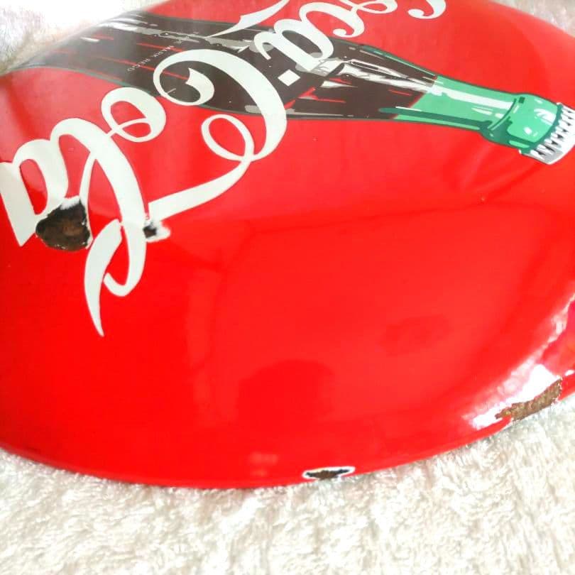 ヴィンテージ　コカコーラ　ボタンサイン　アメリカン　看板　36cm