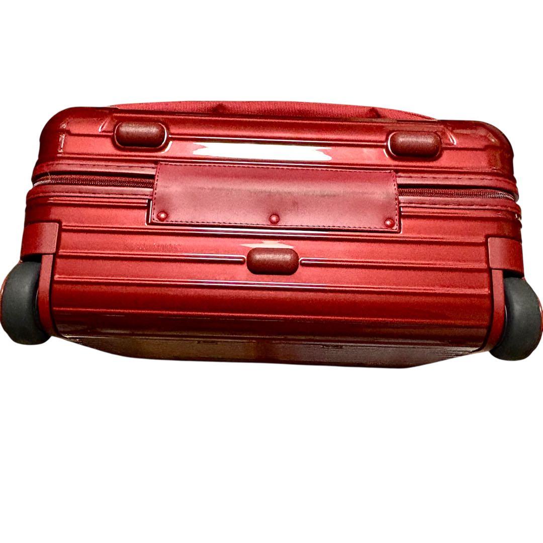 美品 リモワ サルサデラックス ハイブリッド 32Ｌ オリエンタルレッド　2輪