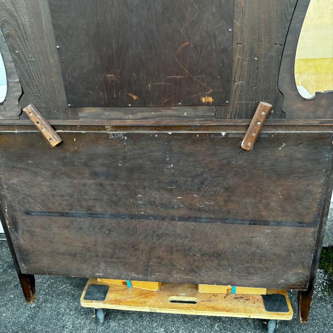 アンティーク　キャビネット　ドレッサー　ミラーバックサイドボード