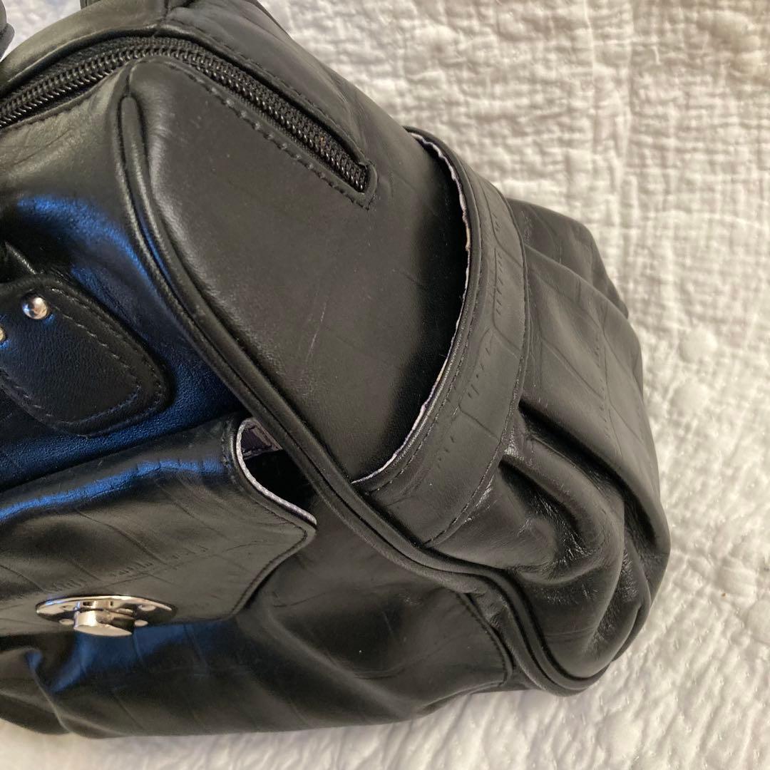 【未使用】濱野皮革工芸 ボストン ハンドバッグ ショルダーバッグ 斜めがけバッグ