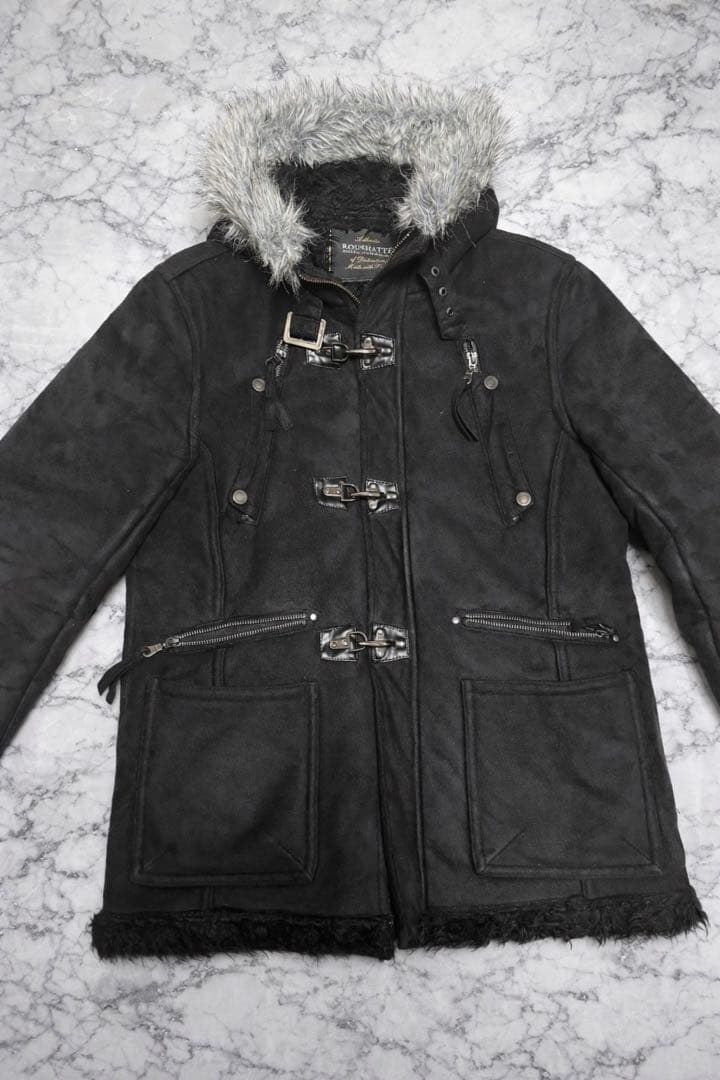 値下げしましたarchiveスエード調ジャケットコートファーお兄系y2kグランジ