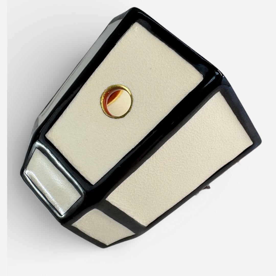 【中古品】宮川香雲造　ボンボリ蓋置（共箱）USED〈税込•送料込〉