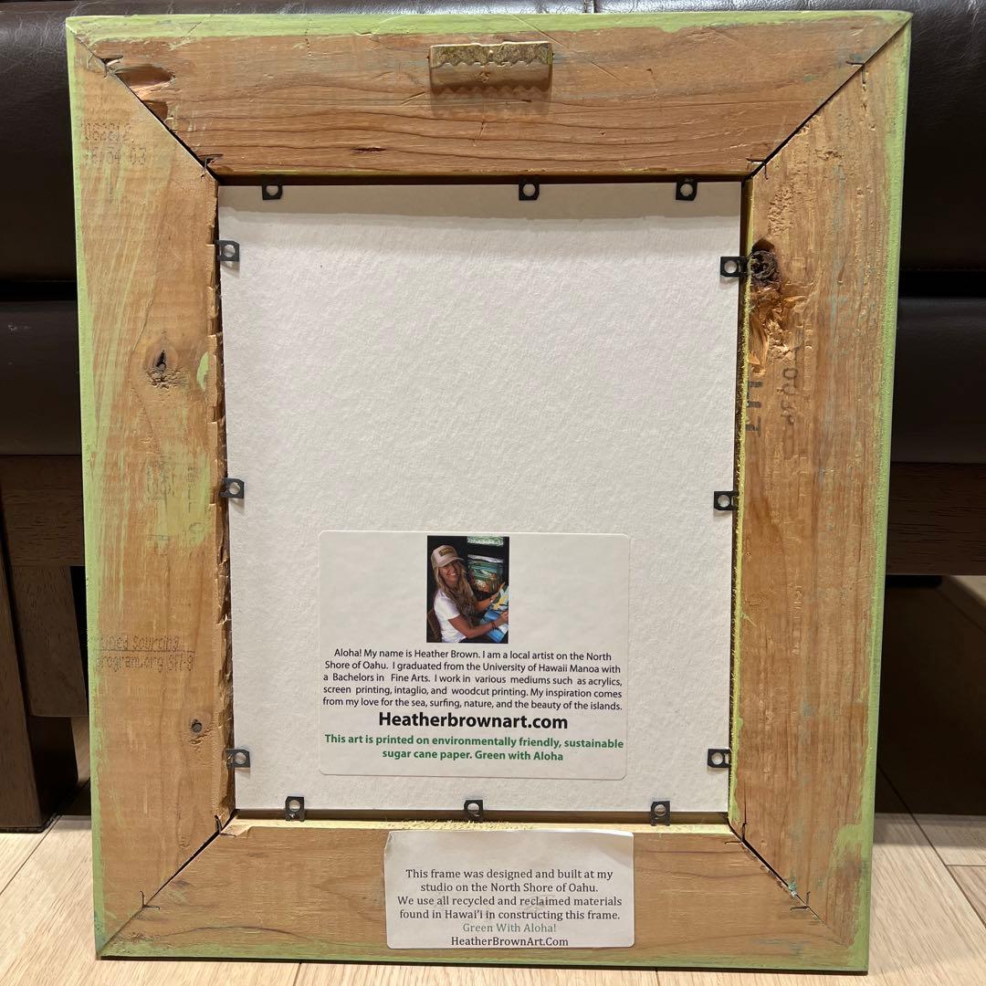 ヘザーブラウン Heather Brown ビーチアート フレーム・額縁付き
