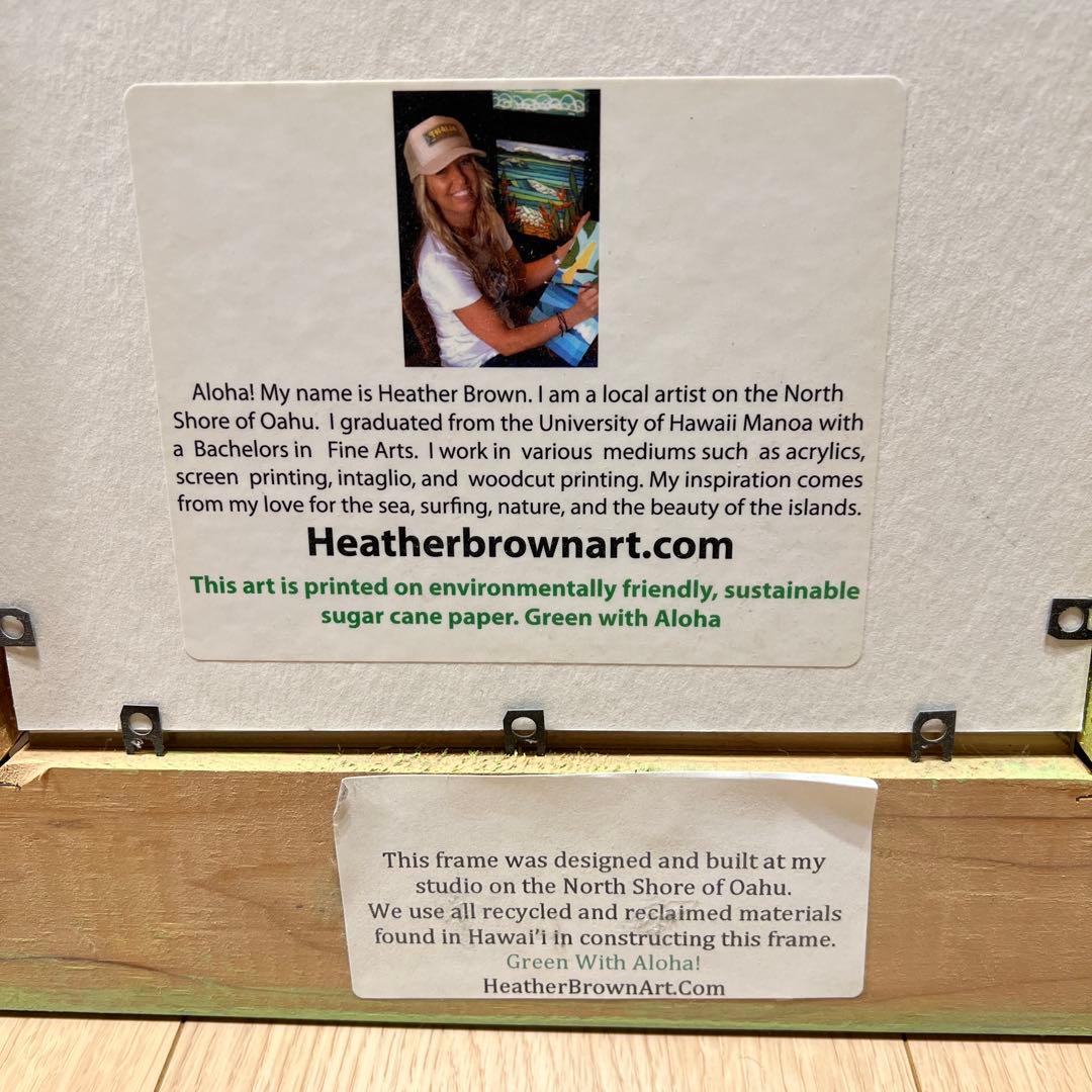 ヘザーブラウン Heather Brown ビーチアート フレーム・額縁付き