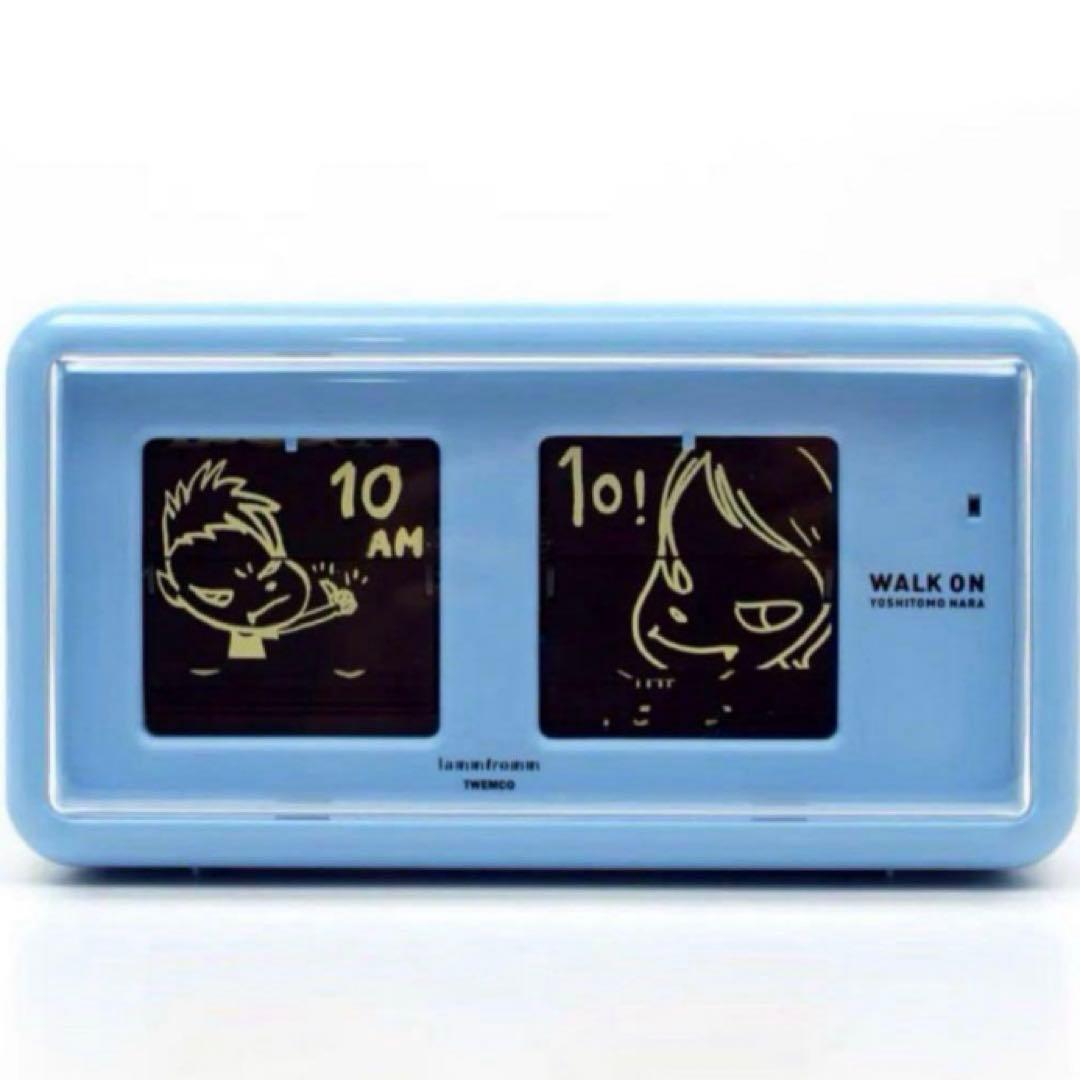 奈良美智 パタパタクロック フリップクロック WALK ON ブルー