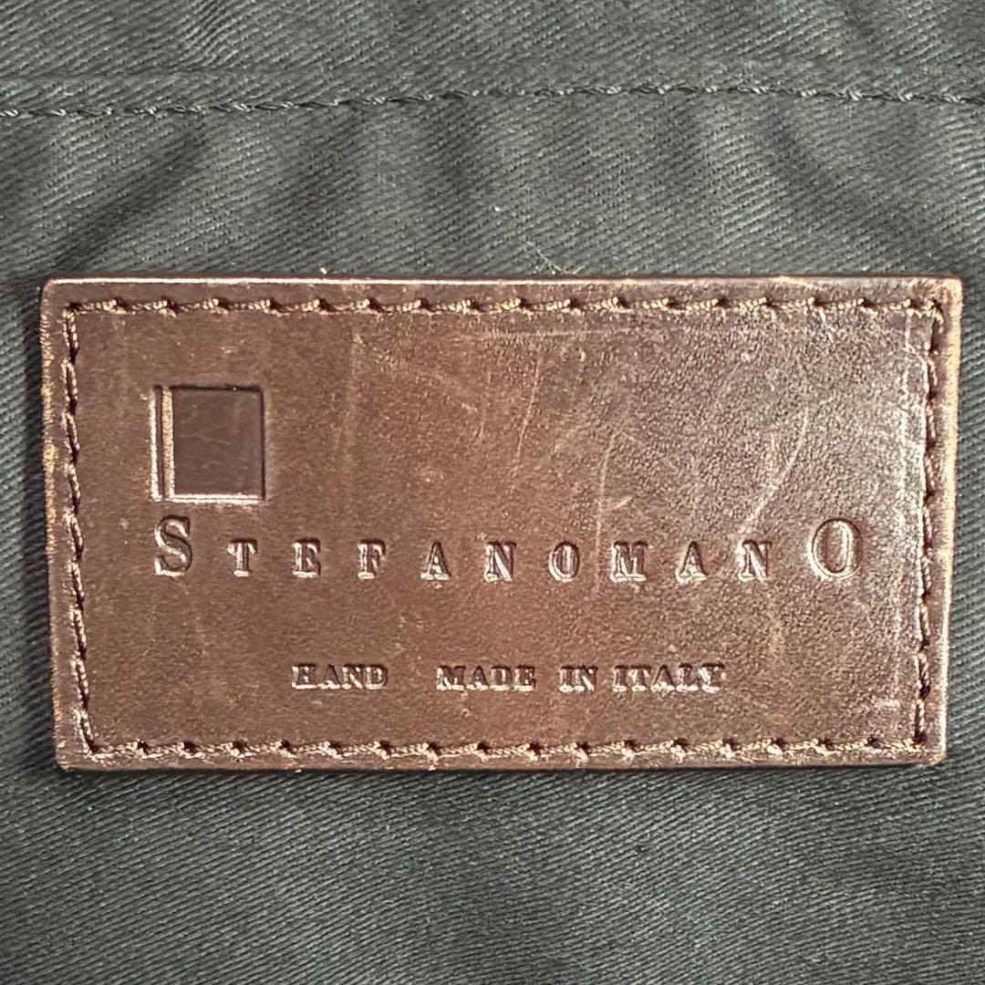 STEFANO MANO ステファノマーノ　クロコ型押し　レザー　ビジネスバッグ