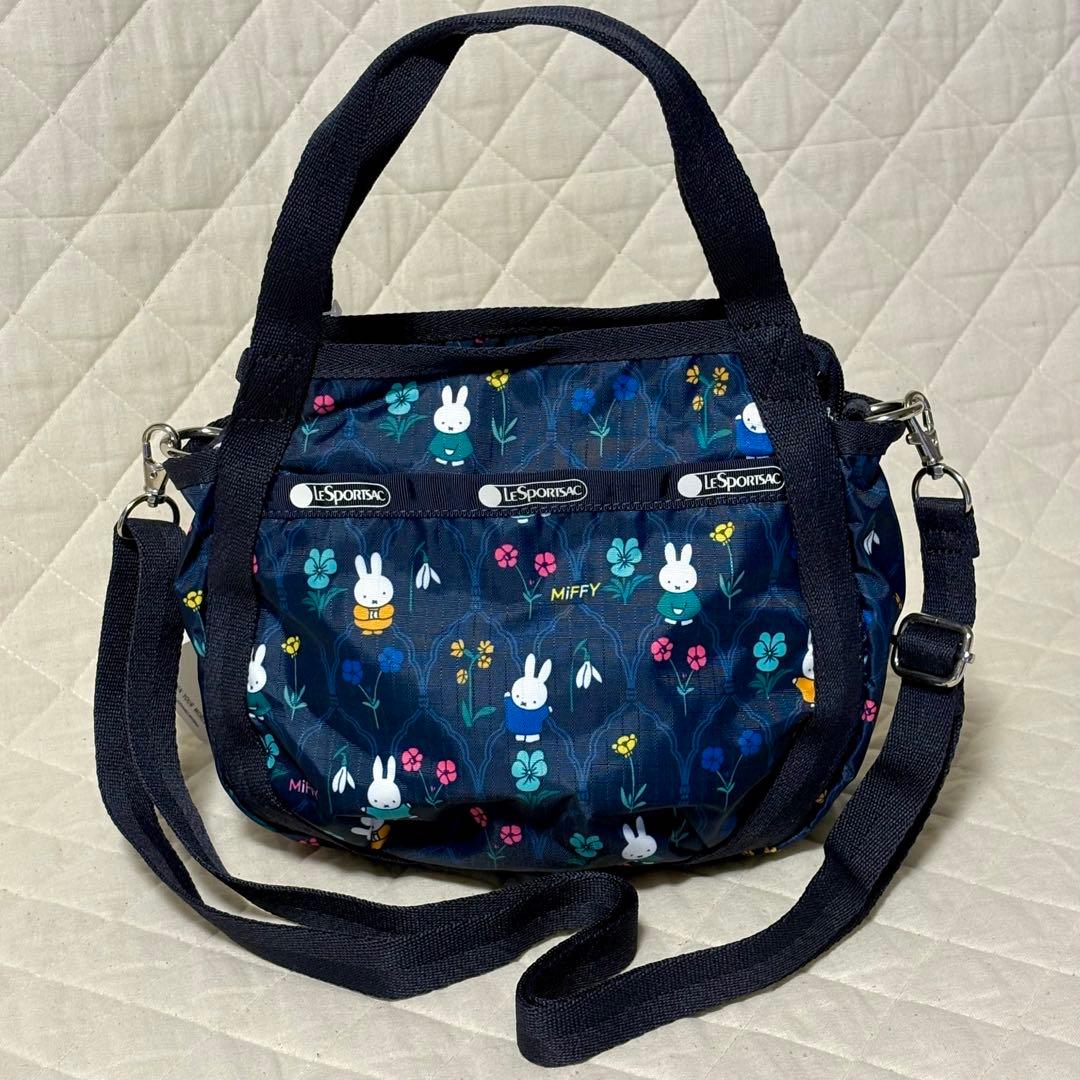 レスポートサック　スモールジェニー　ミッフィー　2way ネイビー