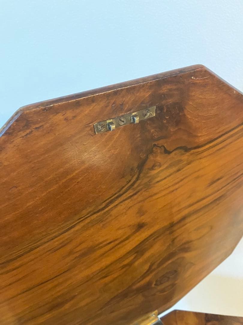 木製八角形サイドテーブル　アンティーク　イギリス