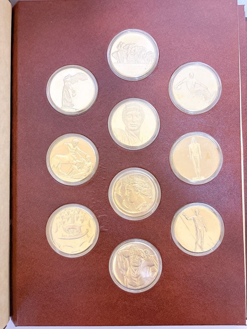 希少レア 古代ギリシャの偉大な芸術遺産 メダル50枚 純金仕上ブロンズ製 限定版