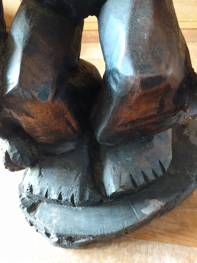 アメリカ　アンティーク　木彫り　PARA BR TOTA 96