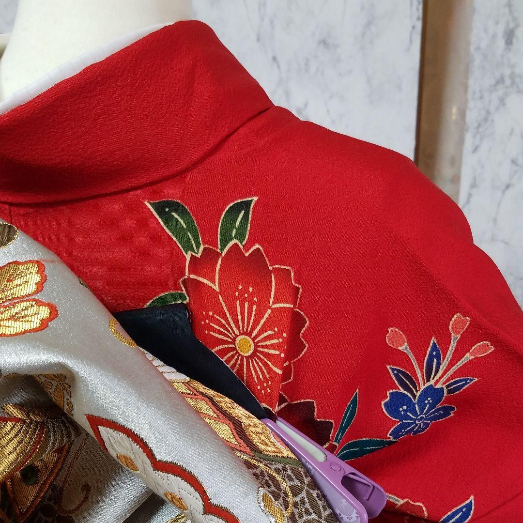 トマト正絹ちりめん絞り古典柄