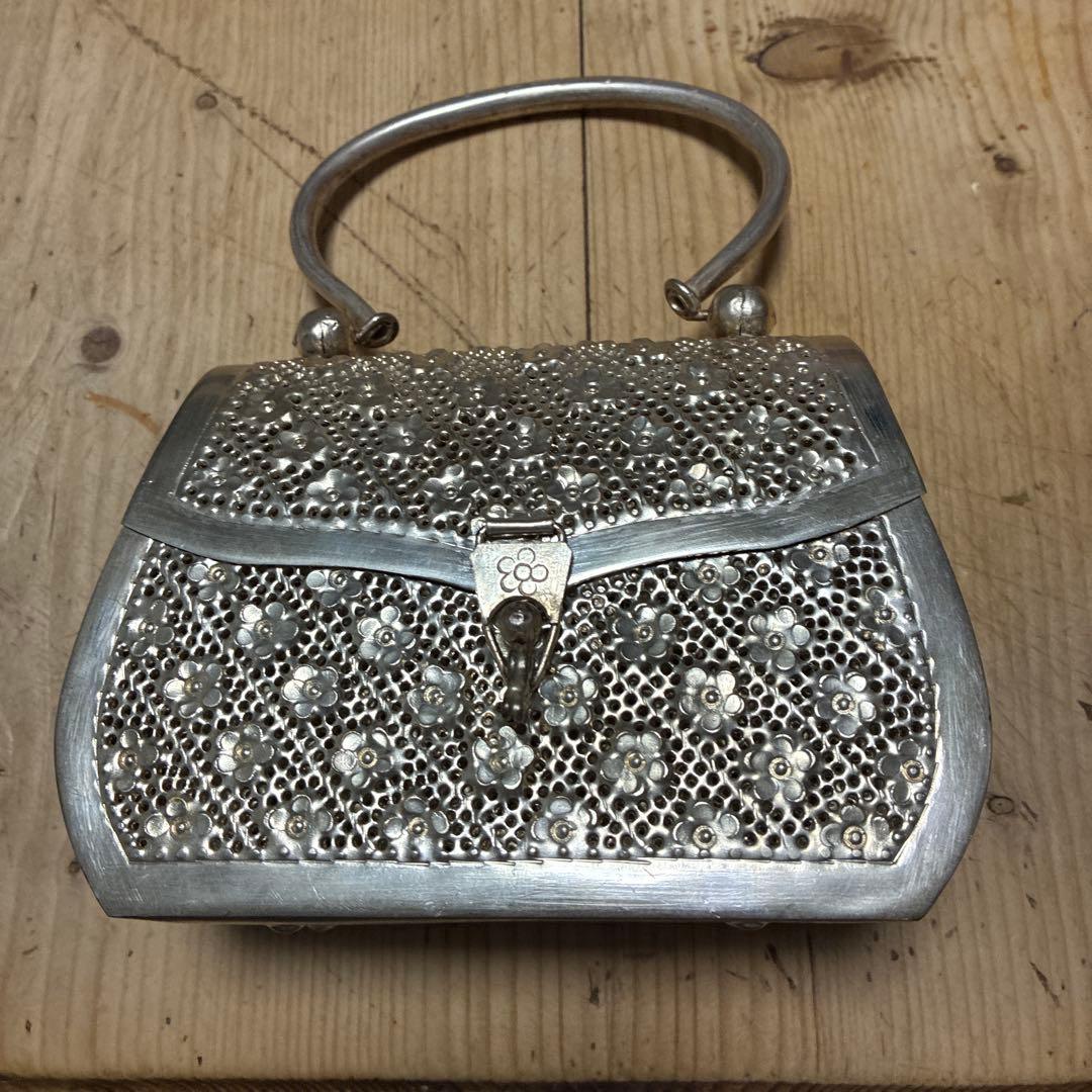 ビンテージ　銀細工　バック