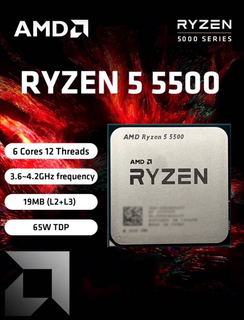 CPU AMD RYZEN 5 5500 CPU
