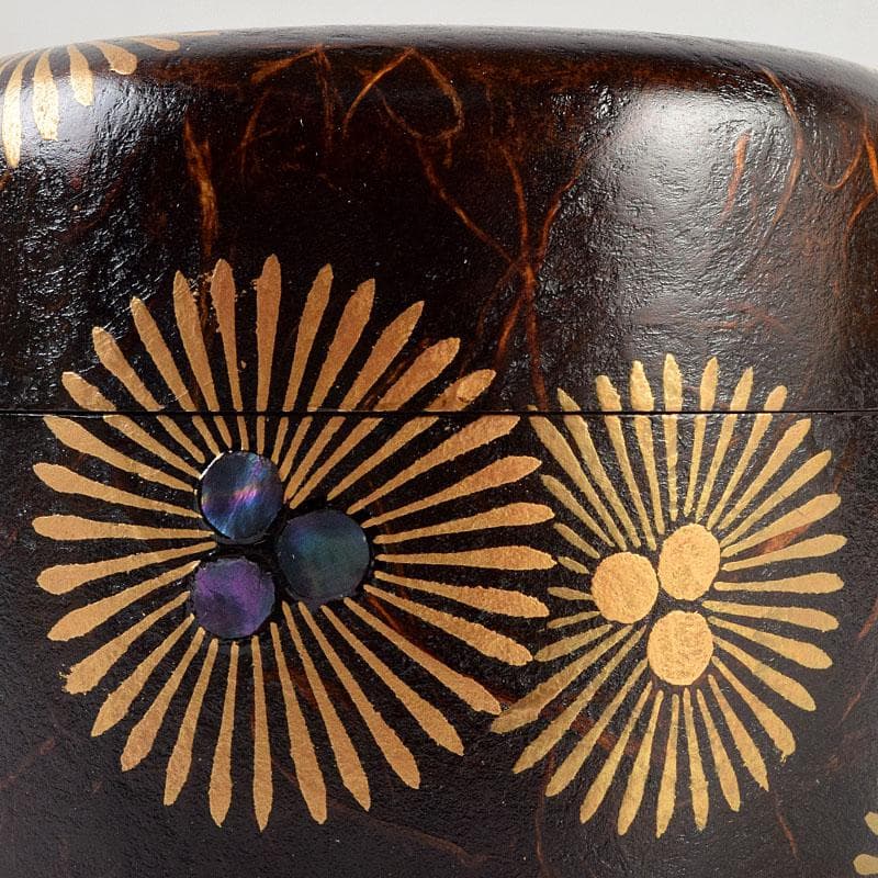 茶道具　築城筑良作　和紙張　唐松　大棗　共布共箱　M　R9264