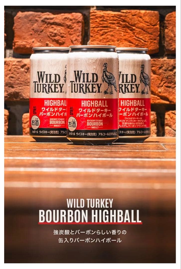ワイルドターキー バーボン ハイボール アルコール8% 350ml 缶 48本