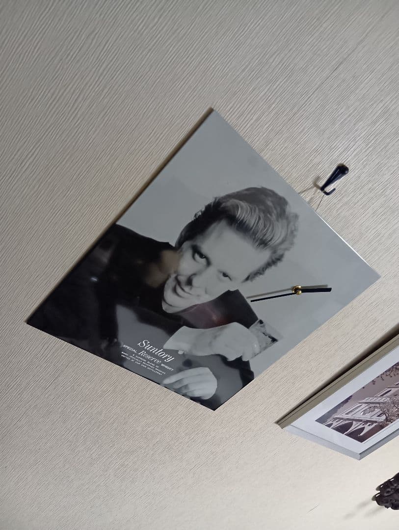 1980's 非売品 サントリー リザーブ ミッキーローク LPサイズ 壁掛時計