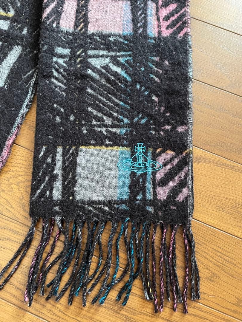 ヴィヴィアンウエストウッド　くすみカラーマフラー　ユニセックス　日本製