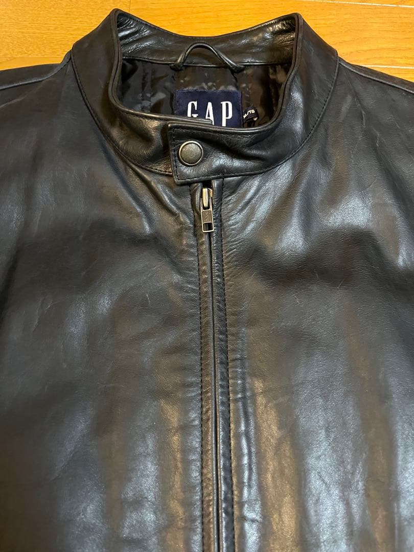 極美品 old gap xl シングルライダースジャケット　黒