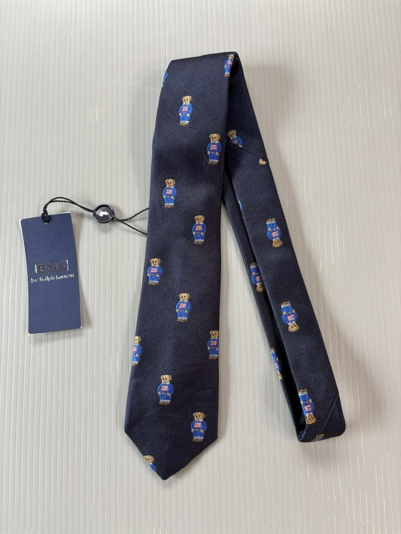 2025ラルフローレン　ポロベア　ボーイス8－20サイズ　ネクタイ　イタリア製
