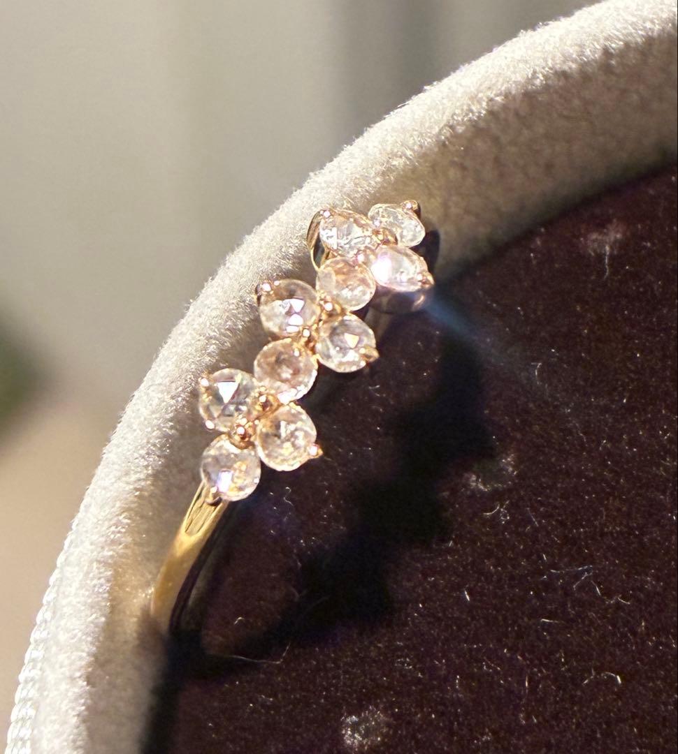 オレフィーチェ　ローズカットダイヤ　グロリア　リング　k18イエローゴールド