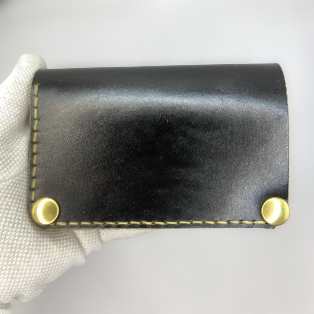 折らずお札収納 丘染めブラックの無骨トラッカーウォレット