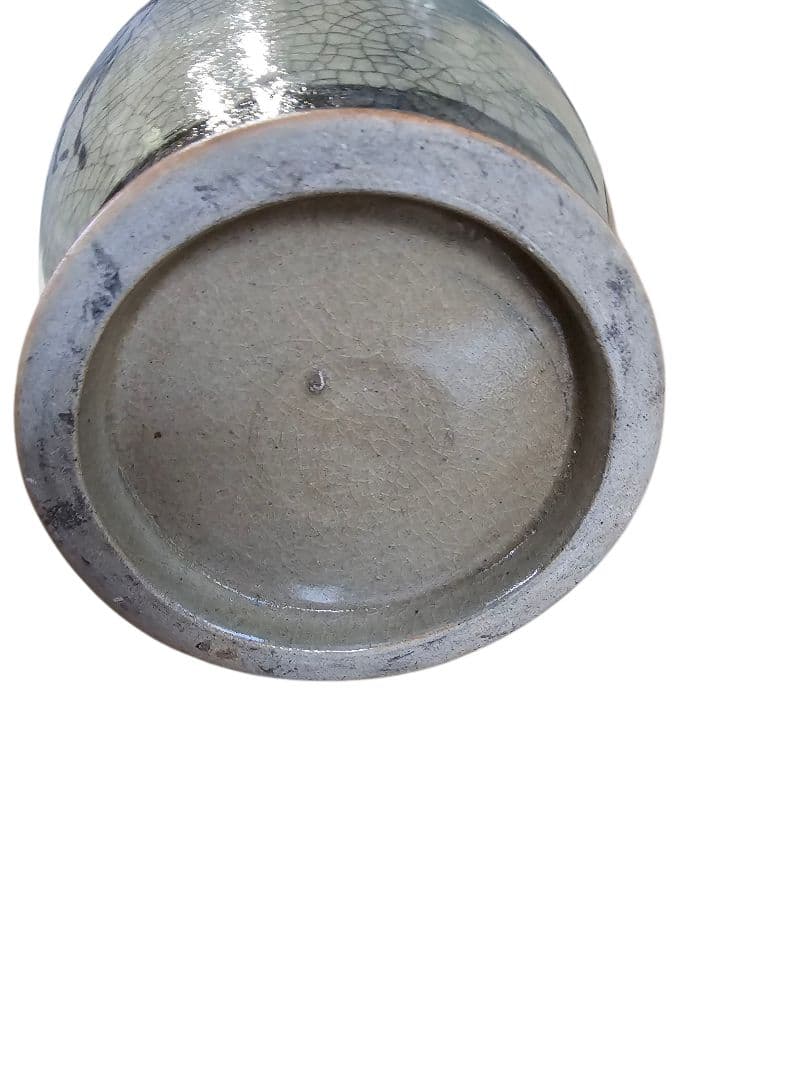 相馬焼 花瓶 花器 壺 陶芸 金彩 馬 双馬 高さ約28.5cm 骨董