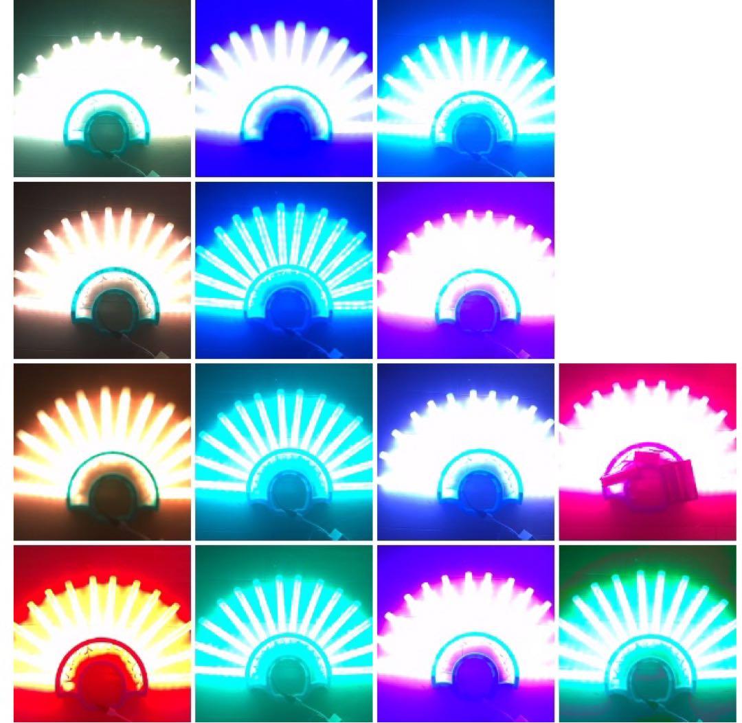 【在庫限】改造ペンライト 虹孔雀 フルカラー孔雀 14連　改チア