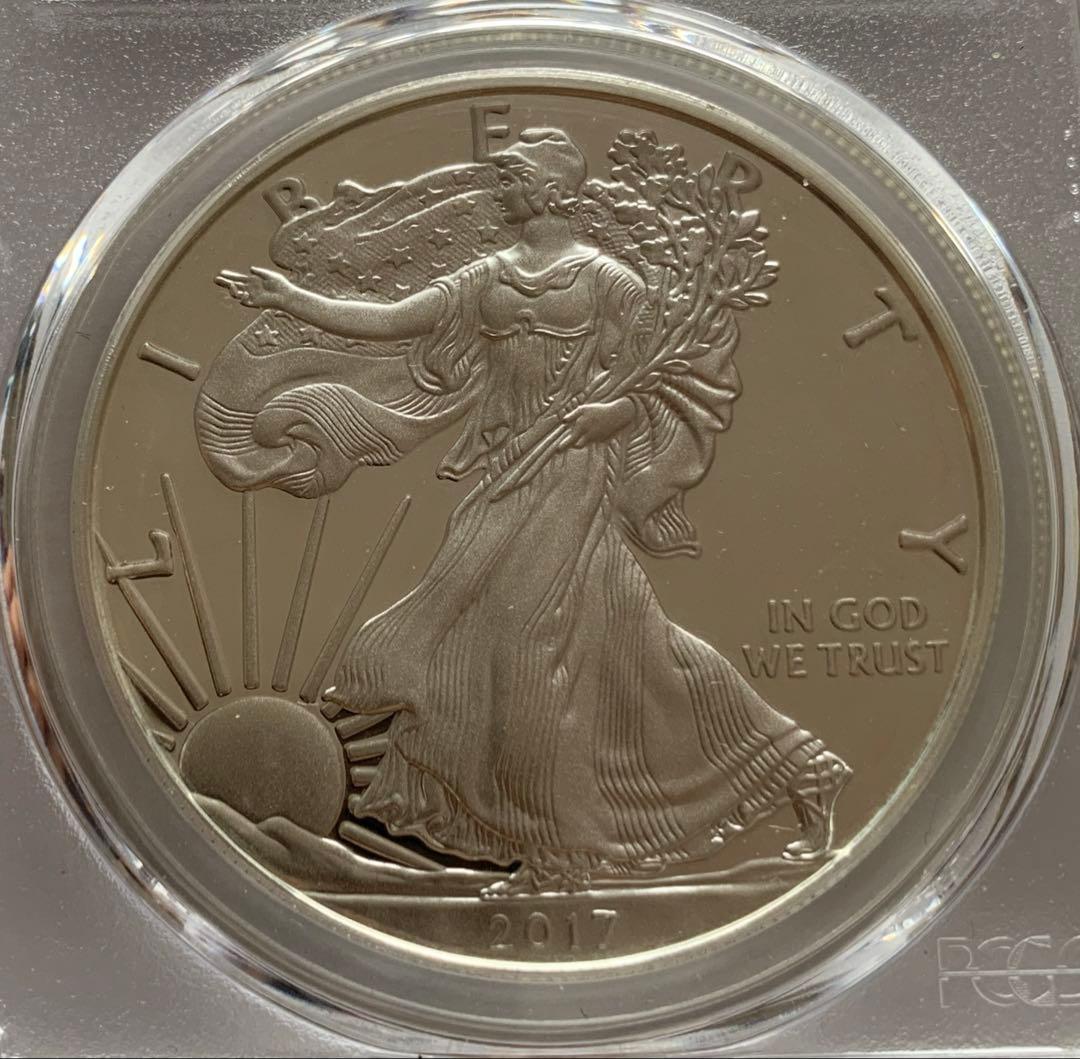 アメリカ　＄1　イーグル銀貨　２０１７年　PCGS PR70DCAM