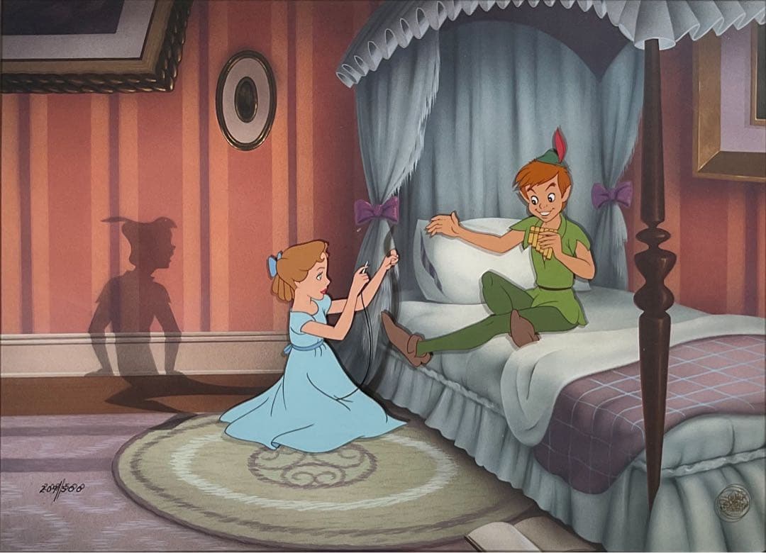 【ディズニー限定セル画】ピーターパン ウェンディ 証明書付きの大人気作品