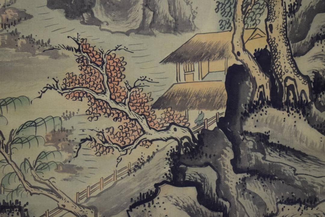 不詳/作者不詳/山水図/布袋屋掛軸HF-286