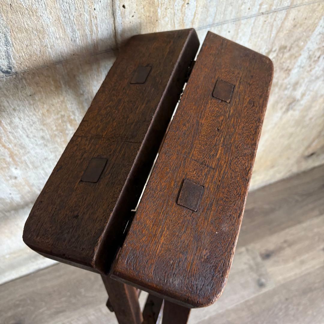 古道具　ヴィンテージ ラダー　脚立　無垢材　レトロ　アンティーク