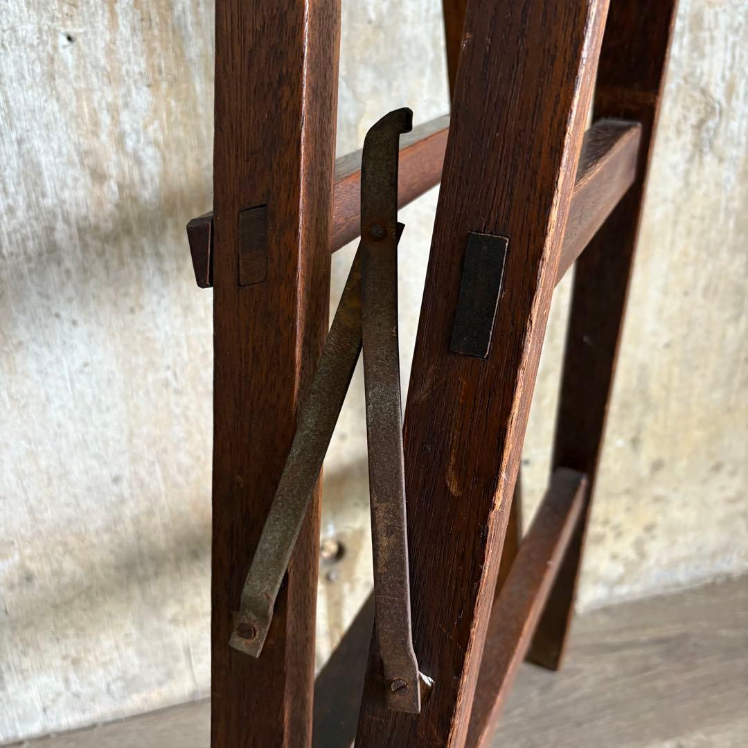 古道具　ヴィンテージ ラダー　脚立　無垢材　レトロ　アンティーク