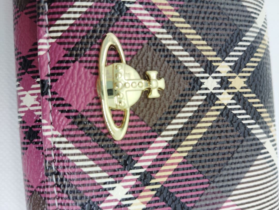 特価！袋箱付き新品ヴィヴィアンウエストウッドチェック柄 折り財布