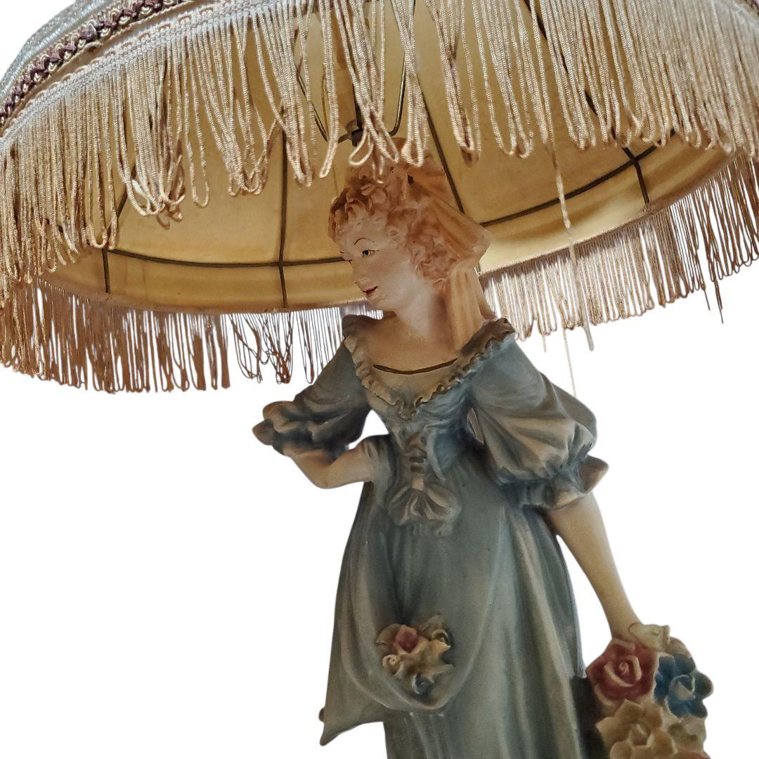 【激レア/特大90cm】高級 陶器製 アンティークランプ 西洋美術 フィギュリン