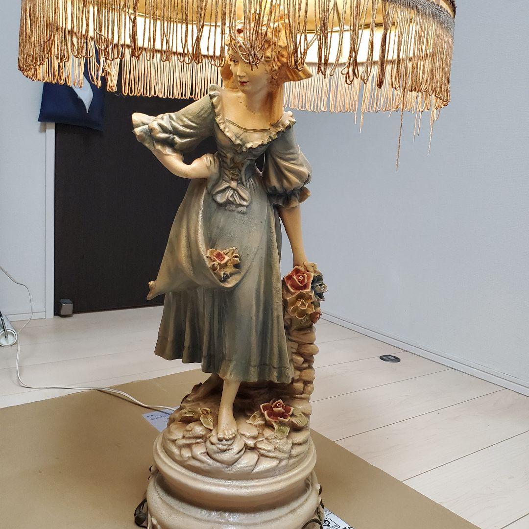 【激レア/特大90cm】高級 陶器製 アンティークランプ 西洋美術 フィギュリン