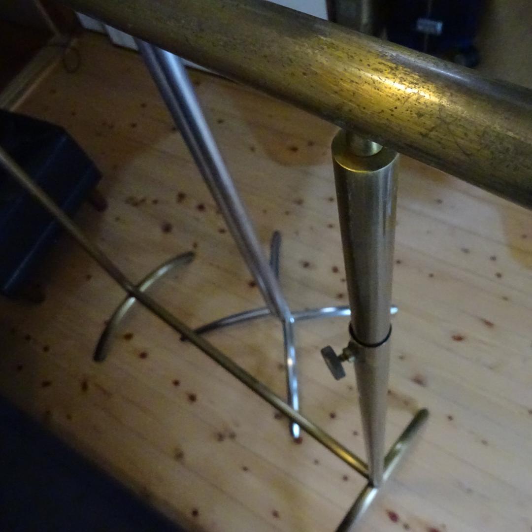 さ*ち様 2点 真鍮系ステンアイアン ハンガーラックコートスタンド アンティーク